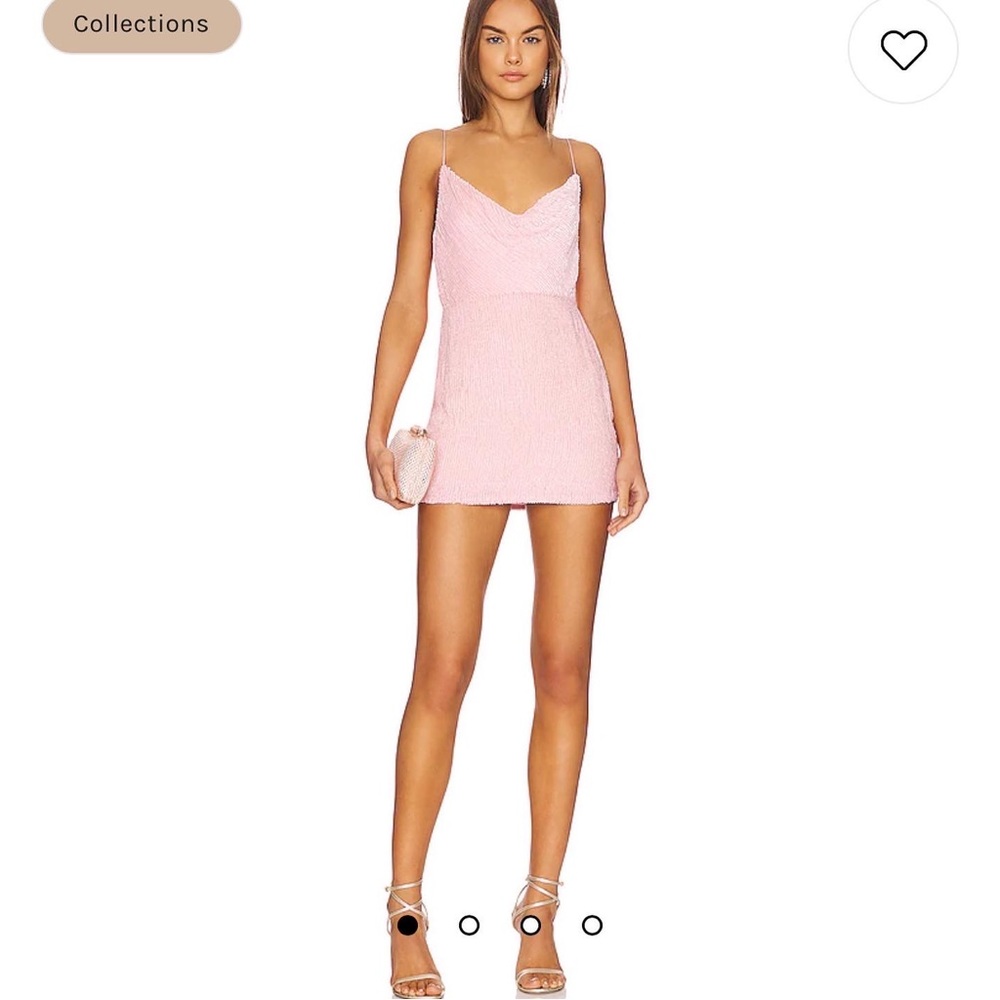RETROFETE Jill Mini Dress in Pink Marshmallow - size Medium!
